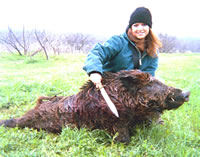 Erin with Boar